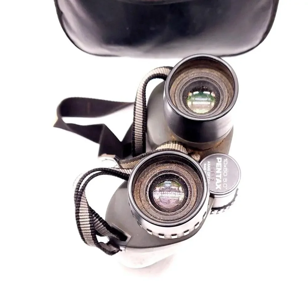 VTG Pentax 10X50 PCF Binoculars Asahi Opt Co W/ Case Japan 6.5 Degree W/ Bag